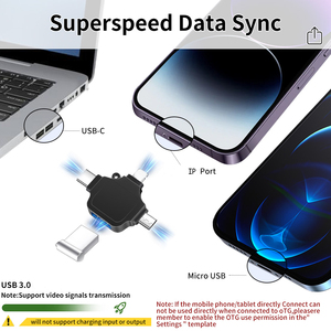 All'ingrosso 3 in 1 adattatore per IP Pad OTG telefoni Android Thunderbolt cellulare fotocamera PenDrive Mouse tastiera piccoli connettori - Product Image 3