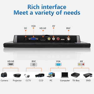 Monitor LCD personalizado Full Hd de 10 "y 7", conexión VGA, Mini Monitor de videovigilancia con altavoz para ordenador de escritorio y PC