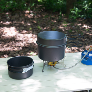 Cứng anodized nhôm 3 cái cắm trại Backpacking <span class=keywords><strong>Cookware</strong></span> <span class=keywords><strong>Set</strong></span> - Product Image 5