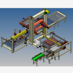 Paletizador de cajas de cartón de capa completa, apilador automático con transportador de paletas, máquina paletizadora de transportadores de paletas - Product Image 6