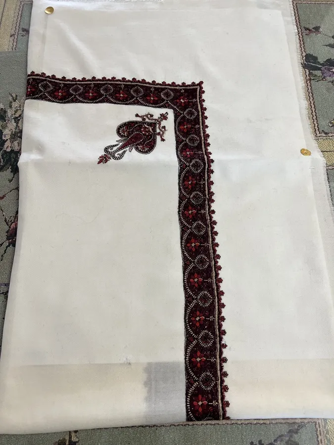 ウールサウジアラビア刺Embroideredパシュミナシェマーオマニケフィエスカーフ100% ウールヤシュマーショール