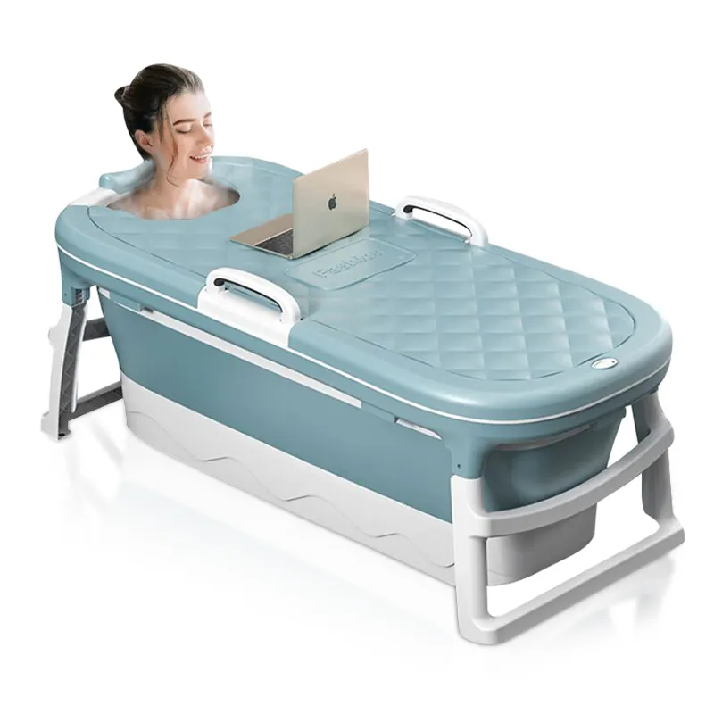 Hochwertige zusammen klappbare Kunststoff-Falt badewanne für Erwachsene Faltbare tragbare Badewanne für Erwachsene