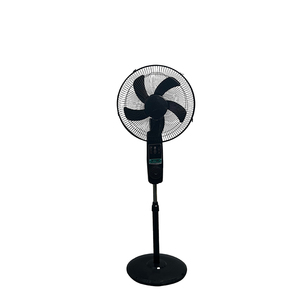 Ventilatore solare pieghevole con telecomando a ioni negativi motore a corrente continua Stand up piedistallo 12H Timer 3 modalità ventilatori a pavimento per uso domestico - Product Image 1