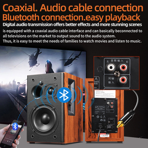 Home 2.0 Active Hi-Fi Bookshelf Speakers Living Room Stereo Sound Speaker <strong>System</strong> with BT, USB, AUX <strong>Function</strong> - Product Image 2