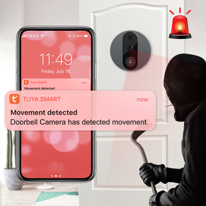 Timbre de puerta inalámbrico con Wifi, 1080P, cámara Tuya Smart <span class=keywords><strong>Home</strong></span>, apartamento, Visual, mirilla, vídeo, intercomunicador para el hogar - Product Image 5