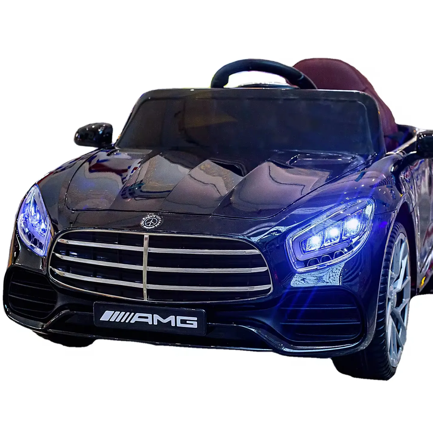 ใหม่ล่าสุด 4WD ไฟฟ้า Ride-On รถของเล่นเด็กสีชมพู M-Class รีโมทคอนโทรลที่ได้รับอนุญาตแบตเตอรี่ดําเนินการราคาถูก 12 โวลต์รถ