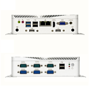 2 Lan 6 * Com Vga X86 Linux Barebone I3 8130U Gpio controlador computadora Industrial Mini PC integrada sin ventilador con Rs485 - Product Image 4