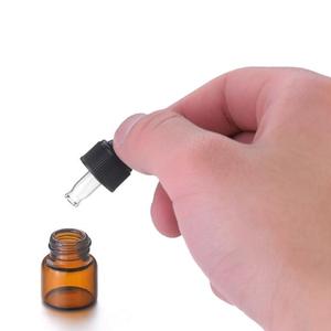 价格便宜1毫升2毫升3毫升5毫升分钟琥珀色玻璃滴管瓶带黑色瓶盖 - Product Image 6