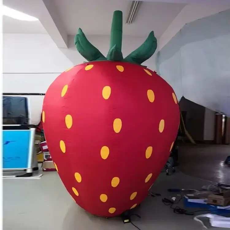 Modèle de fraise de promotion gonflable personnalisé de fruits publicitaires à vendre
