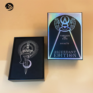 Mat siyah kenarları ile Set için özel Logo Divination Tarot güverte rehber ve kartları dayanıklı kağıttan yapılmış - Product Image 2