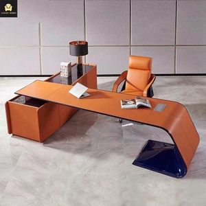 高端现代老板行政桌办公室电脑桌设计行政桌现代u型桌 - Product Image 2