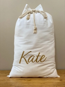 Solid <span class=keywords><strong>Plain</strong></span> Santa Sacks Beliebte monogramm ierte Kordel zug Baumwolle Weihnachts schmuck personal isierte leere