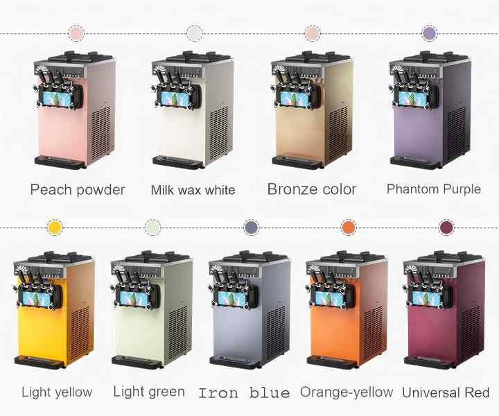 Easy-to-Operate Automatic Soft Serve Ice Cream Machine for Water Yogurt Fruit Milk Ice Cream Powder 220V