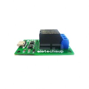 UD24B01 USBリレーボードUD24B01 DC 5V 1CH USBリレーボードPC UARTシリアルポートスイッチTYPE-C USBリレーボード - Product Image 1