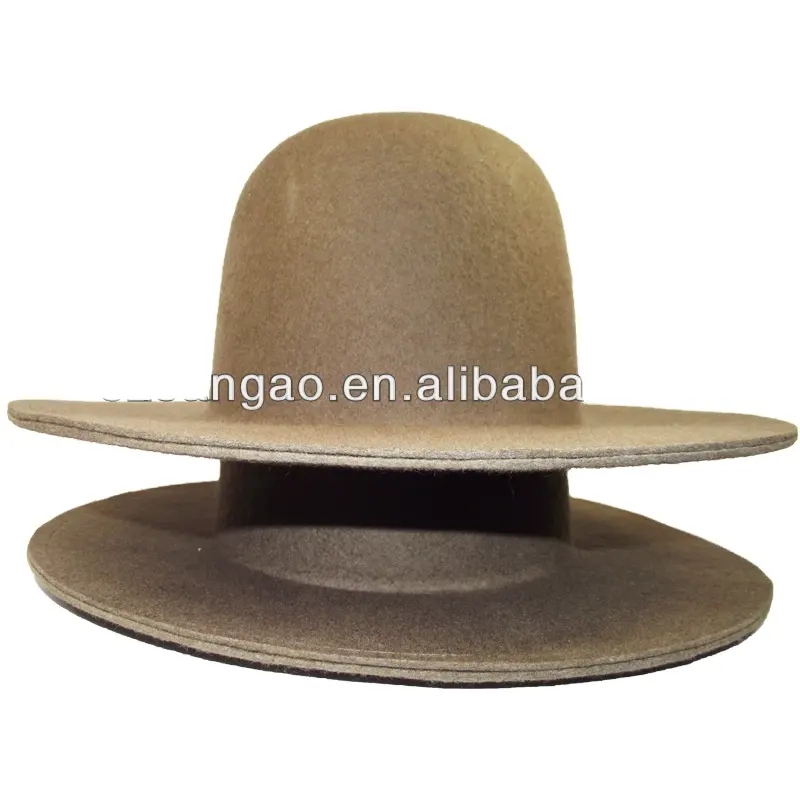 Sombrero de lana grande al por mayor con sombreros Gurkha de fieltro para Nepal