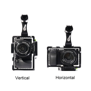 New Release Camera Filming Cage, DSLR Rig with Cold Shoe <strong>Mount</strong> and Manfrotto 501 Quick Release Plate and NATO Rail. - Product Image 3