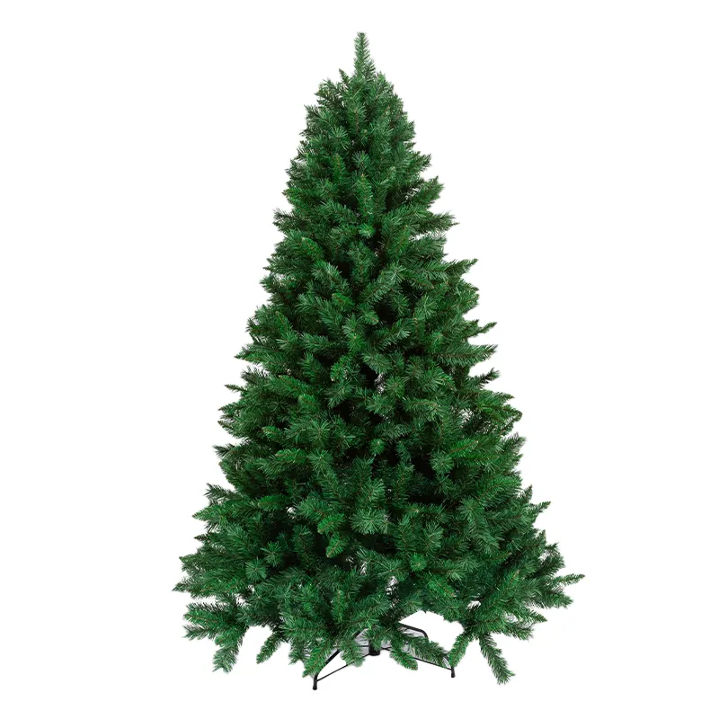 Pohon palem hijau Pvc gaya 1.2m-2.1m, dekorasi garis cahaya dapat disesuaikan pohon Natal warna