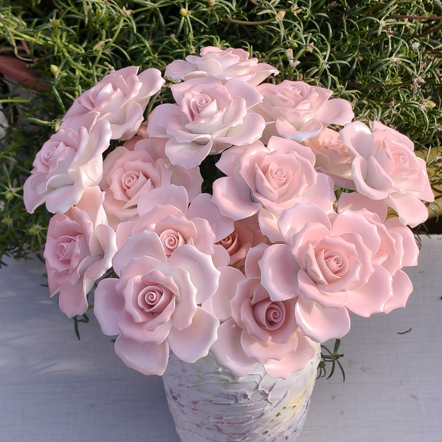 Pinkish white