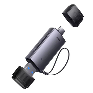 用于笔记本电脑配件的usb-a & Type-C至SD/tf卡读卡器智能读卡器防丢失存储卡适配器 - Product Image 1