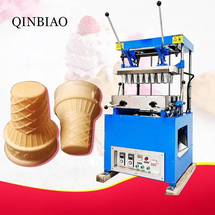 Waffle Pizza Mini Helado Comer Taza Helado Coning Machine