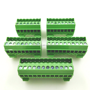 2EDG-VK-5.08 DIN Rail <strong>Type</strong> Track <strong>Fixed</strong> Pluggable <strong>Terminal</strong> <strong>Block</strong> with 15mm Aluminum Rail - Product Image 3