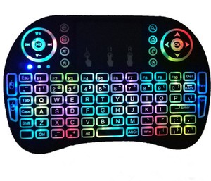 Miniteclado inalámbrico i8 air mouse, retroiluminado, 3 colores, 2,4G, control remoto, venta al por mayor de fábrica