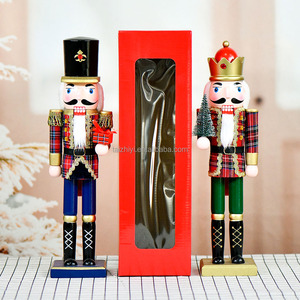 38cm quần áo kẻ sọc lễ hội trang trí bằng gỗ nutcracker cho món quà lễ hội - Product Image 3