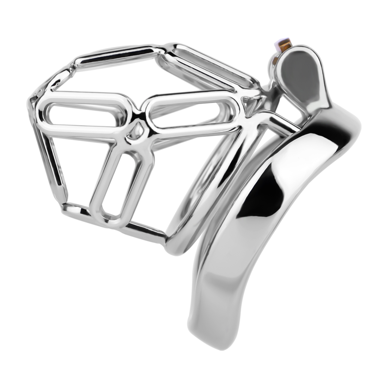 FRRK-318A M size curved ring silver cage