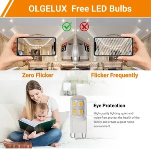 Yüksek kalite tedarikçi G9 Led dim AC120v/60Hz Led 2.5w 240lm mısır ampul plastik kapak seramik taban LED G9 ampul 110V 130V G9 - Product Image 5