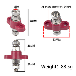 Yüksek kaliteli M8 çift kafa bara akü kutup başları araba modifiye motorum yat otobüs & sıra-güç dağıtım ekipmanları - Product Image 4