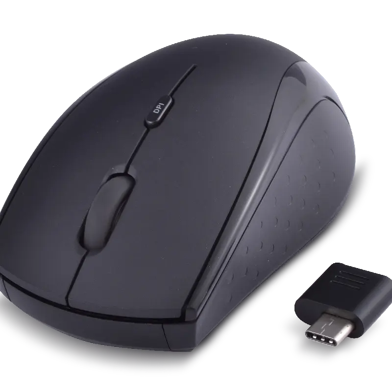 עכבר אלחוטי 2.4ghz Usb מסוג-c נייד למחשב, טאבלט ועכבר גיימינג לטלפון חכם
