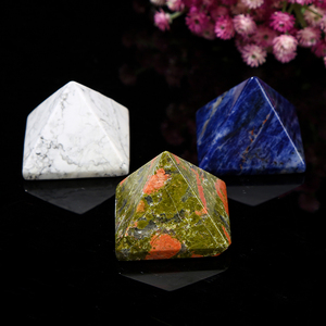 JD GEMS Bulk Atacado Pedra Natural Pyramid Decor Tamanhos Diferentes Cores e Materiais Adequado para Decorações - Product Image 4