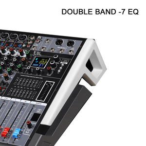 Fashional E8L 8 CHANNEL 2*350W 100mm Fader Digital 99 <strong>DSP</strong> 48V Phantom Power Big Colorful <strong>Display</strong> Professional Sound Mixer - Product Image 3
