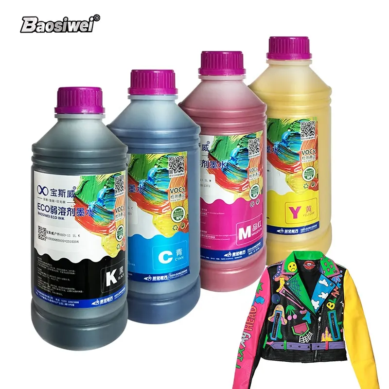 Tinta solvente ecológica para exteriores de alta calidad de Color Baosiwei para impresora solvente ecológica I 3200 DX5 DX7head