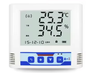 RS485 Modbus pantalla LCD interior sensor de temperatura y humedad digital inteligente con batería en el interior
