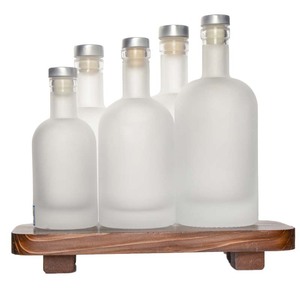 200ml 375ml 750ml <strong>1L</strong> Nordic Empty Rum <strong>Whisky</strong> Vodka Spirit Glass Liquor Bottle with Cork for Liquor Whiskey - Product Image 4