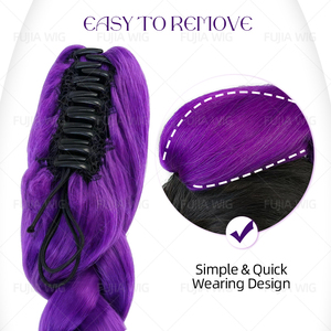 Fujia Mới Cosplay Bộ Tóc Giả Cho Thợ Săn Phù Thủy Đội/Lumi, Tím Đôi Bím Tóc Giả Cho Anime Carnival Trang Phục Hóa Trang - Product Image 2