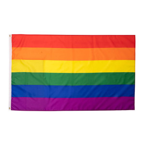 LGBT GAY Pride Flags 3 'x 5' ธงสายรุ้งโพลีเอสเตอร์จากโรงงานโปรโมชั่นจำนวนมากจัดส่งในวันเดียวกัน - Product Image 1