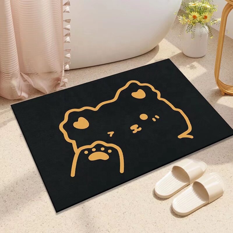 Tapis de douche en velours cristal-F