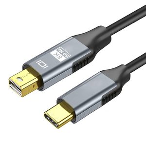新しい8k USB CからミニDPケーブル、USB Cサンダーボルト3からミニDisplayPortケーブルiPhone 15 16シリーズ、Surface Book 2に対応 - Product Image 1