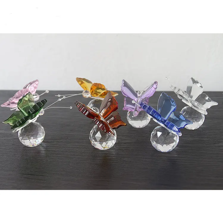 Mariposa de cristal para decoración del hogar, Animal creativo, regalo