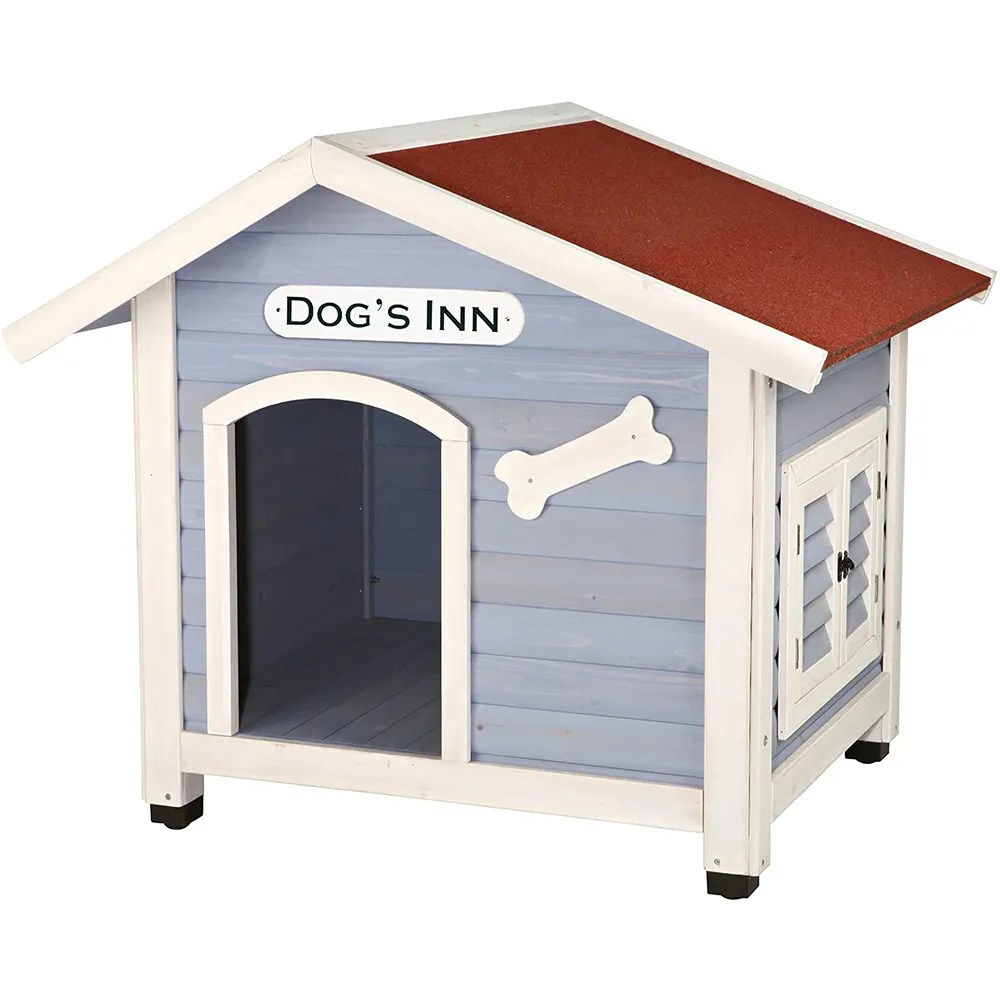 Домик для собак из массива сосны, деревянный домик для собак больших пород, собранный деревянный домик для домашних животных