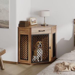 Hunde käfig Full Square Tube Holz möbel Stil Holzhaus Teddy Große und kleine Hunde Indoor Rabbit Hutch mit Toilette
