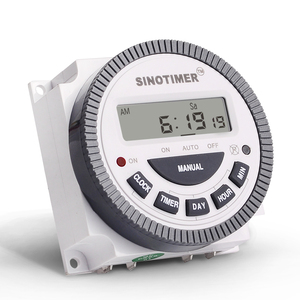 7 giorni settimanale programmabile Timer digitale 1NO + 1NC uscita senza Volt 16A relè con TM619-4 di copertura antipolvere - Product Image 3