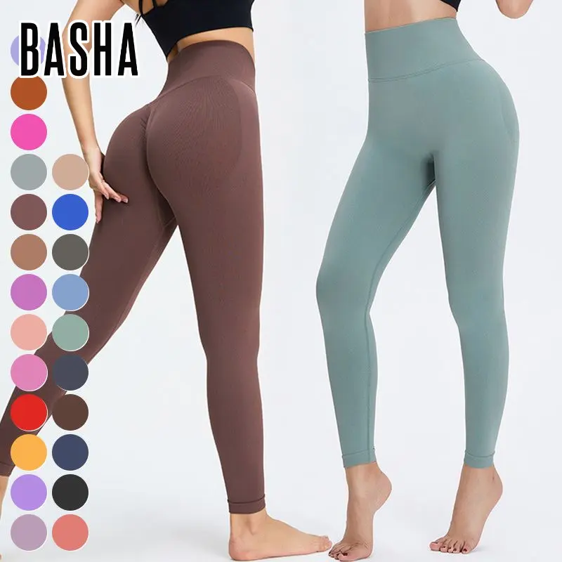 Çıplak egzersiz tayt giymek hızlı kuru yüksek bel spor Legging popo kaldırma kalça sıkı spor Fitness pantolonları kadın dikişsiz Yoga tayt