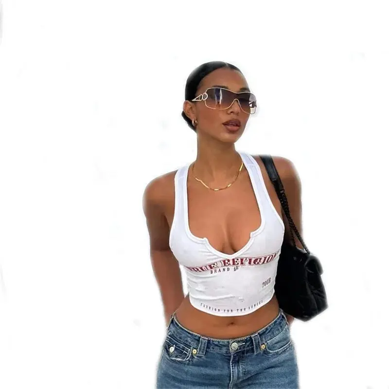 KY Crop Top de algodão fitness branco personalizado para mulheres, regata com tubo para mulheres