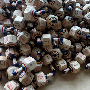 DS5724, спиральный гироскоп, сверкающий, ручной работы, Мексиканский деревянный волчок для мальчиков и девочек - Product Image 3