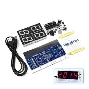DIY KIT Electronic <strong>Clock</strong> LED Microcontroller Kit Digital <strong>Clock</strong> Time Light Control Temperature Thermometer Red/Blue/Green/White - Product Image 5