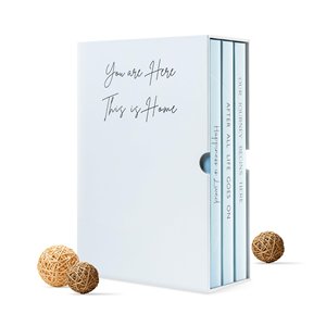 Custom Hardcover Blank Page Faux Coffee Table <strong>Books</strong> Factory Made Decorative <strong>Book</strong> Set 3 Real Noteooks in Slipcase - Product Image 1