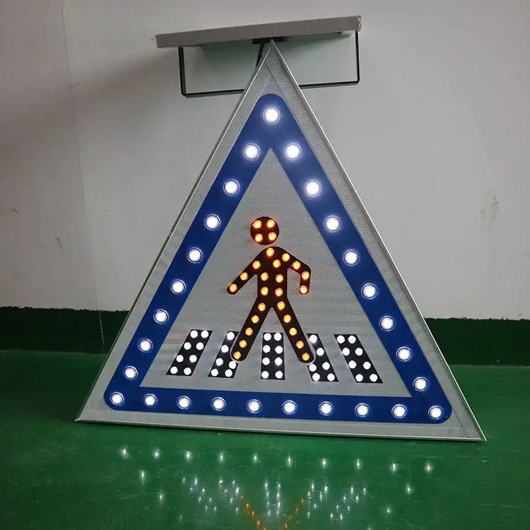 高品質の機械グレードの照明付き矢印標識LED方向指示器矢印ソーラー交通警告灯